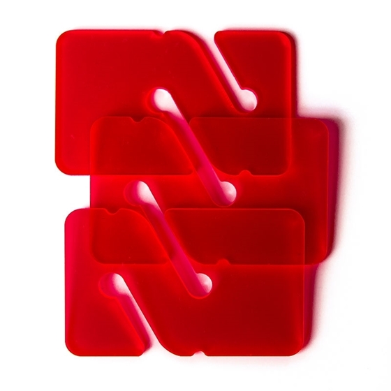 Picture of 3 REMs (Reference Exit Marker) - Transparent Red