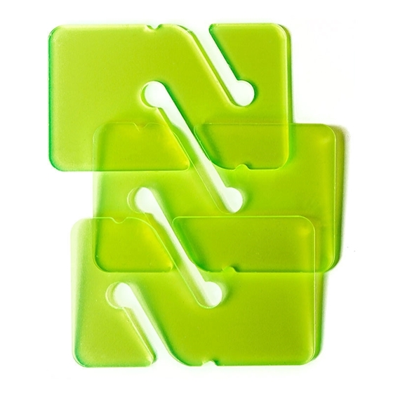 Picture of 3 REMs (Reference Exit Marker) - Transparent Green