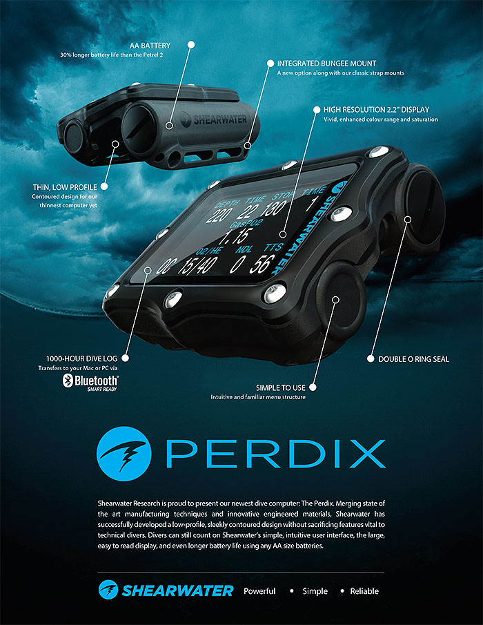 Go Side Mount Shop. Shearwater Research Perdix Dive Computer
